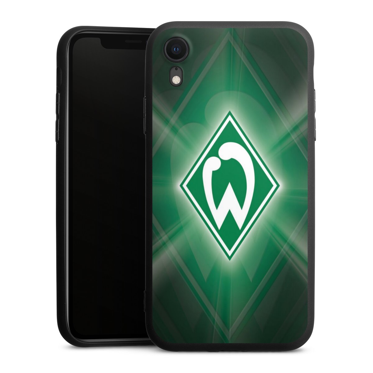 iPhone Xr Handy Premium Silikon Hülle Handyhülle schwarz Case Sv Werder Bremen Official Licensed Product Coat Of Arms Silikon Premium Case