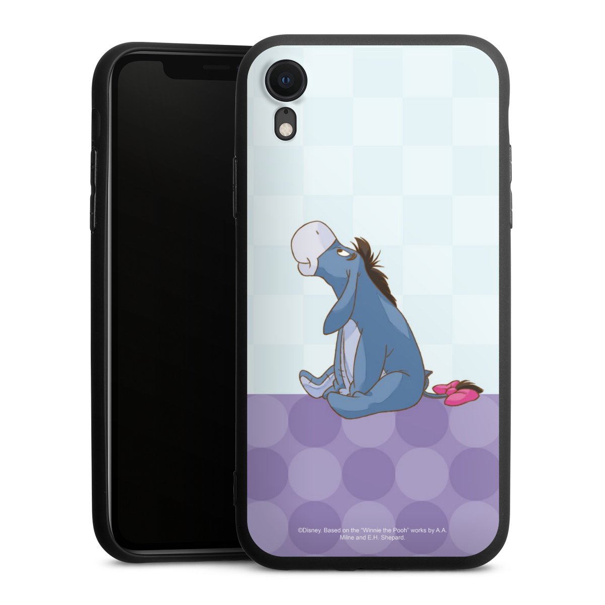 iPhone Xr Handy Premium Silikon Hülle Handyhülle schwarz Case Disney Donkey Winnie The Pooh Silikon Premium Case