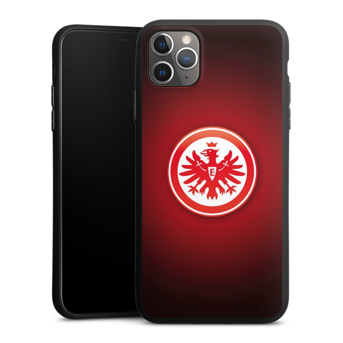 iPhone 11 Pro Max Handy Premium Silikon Hülle Handyhülle schwarz Case Eintracht Frankfurt Official Licensed Product Coat Of Arms Silikon Premium Case