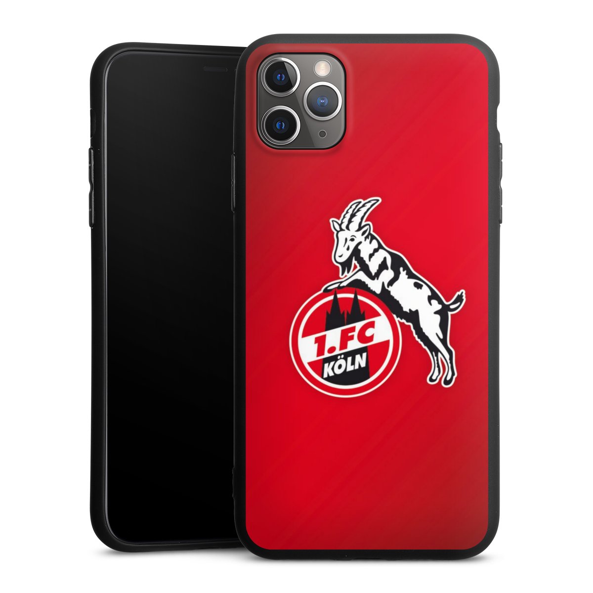 iPhone 11 Pro Max Handy Premium Silikon Hülle Handyhülle schwarz Case Official Licensed Product Effzeh 1. Fc Köln Silikon Premium Case