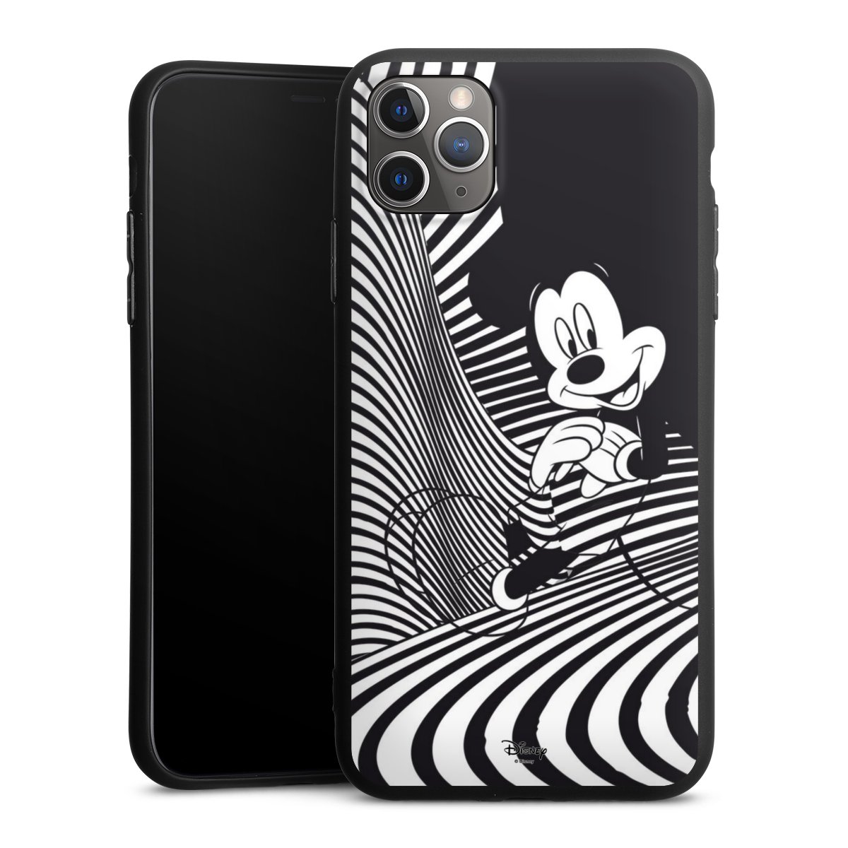 iPhone 11 Pro Max Handy Premium Silikon Hülle Handyhülle schwarz Case Disney Official Licensed Product Mickey Mouse Silikon Premium Case