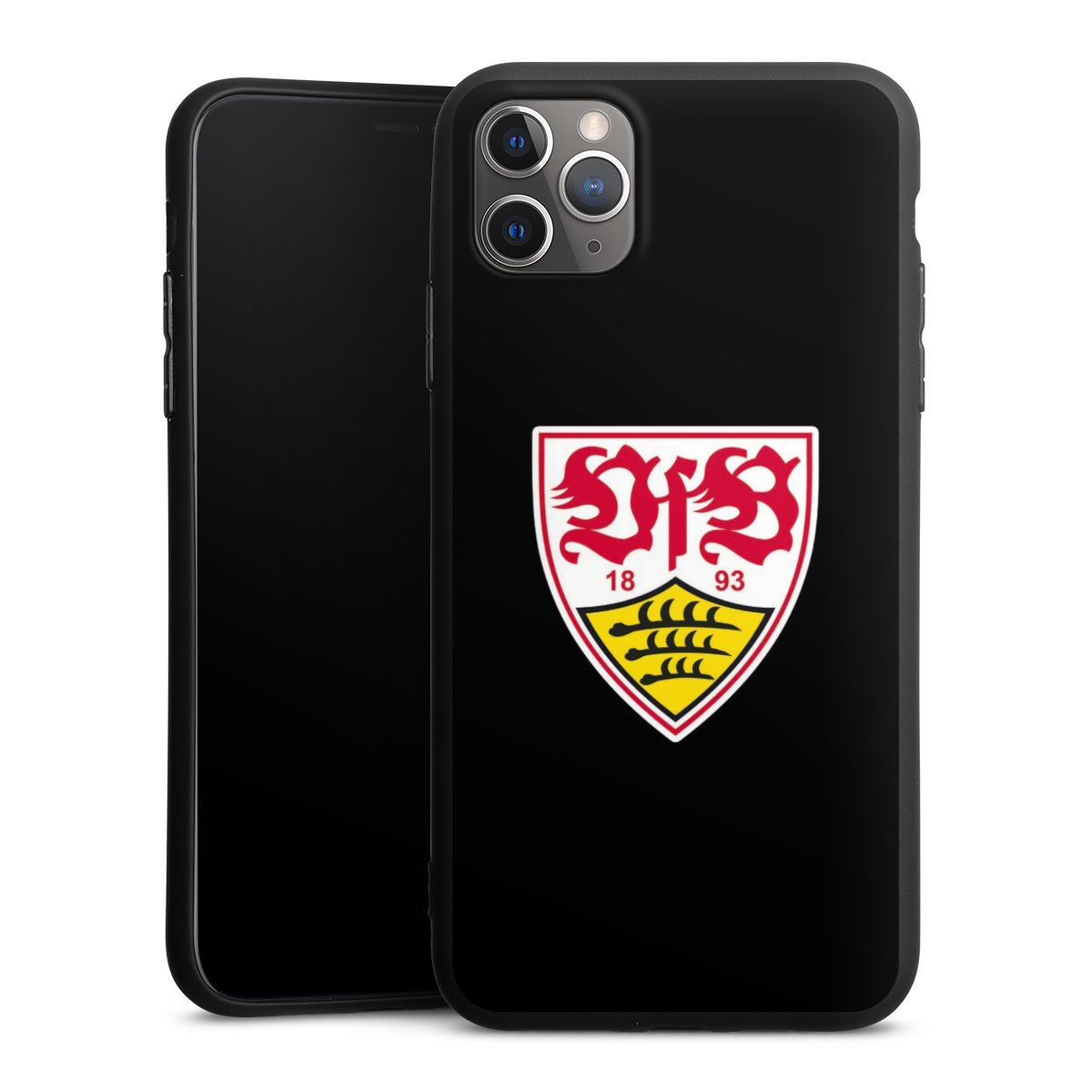 iPhone 11 Pro Max Handy Premium Silikon Hülle Handyhülle schwarz Case Vfb Stuttgart Official Licensed Product Coat Of Arms Silikon Premium Case