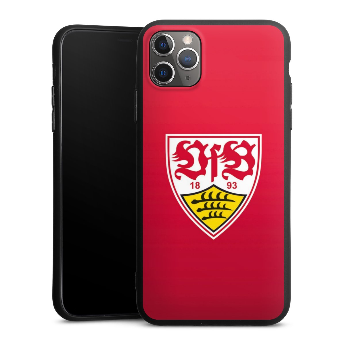 iPhone 11 Pro Max Handy Premium Silikon Hülle Handyhülle schwarz Case Official Licensed Product Vfb Stuttgart Silikon Premium Case