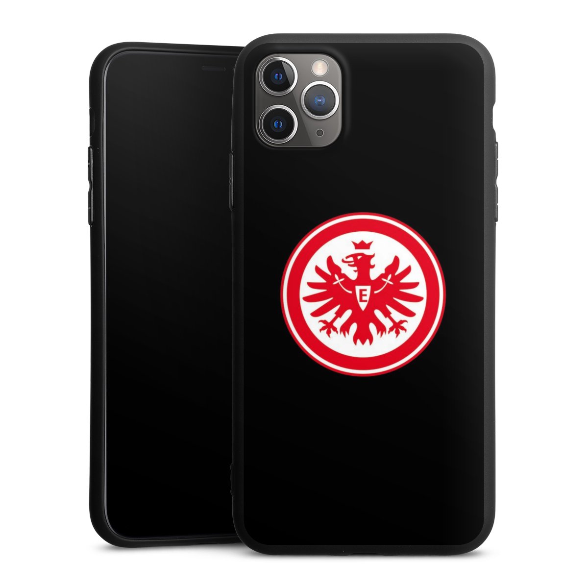 iPhone 11 Pro Max Handy Premium Silikon Hülle Handyhülle schwarz Case Eintracht Frankfurt Sge Eagle Silikon Premium Case