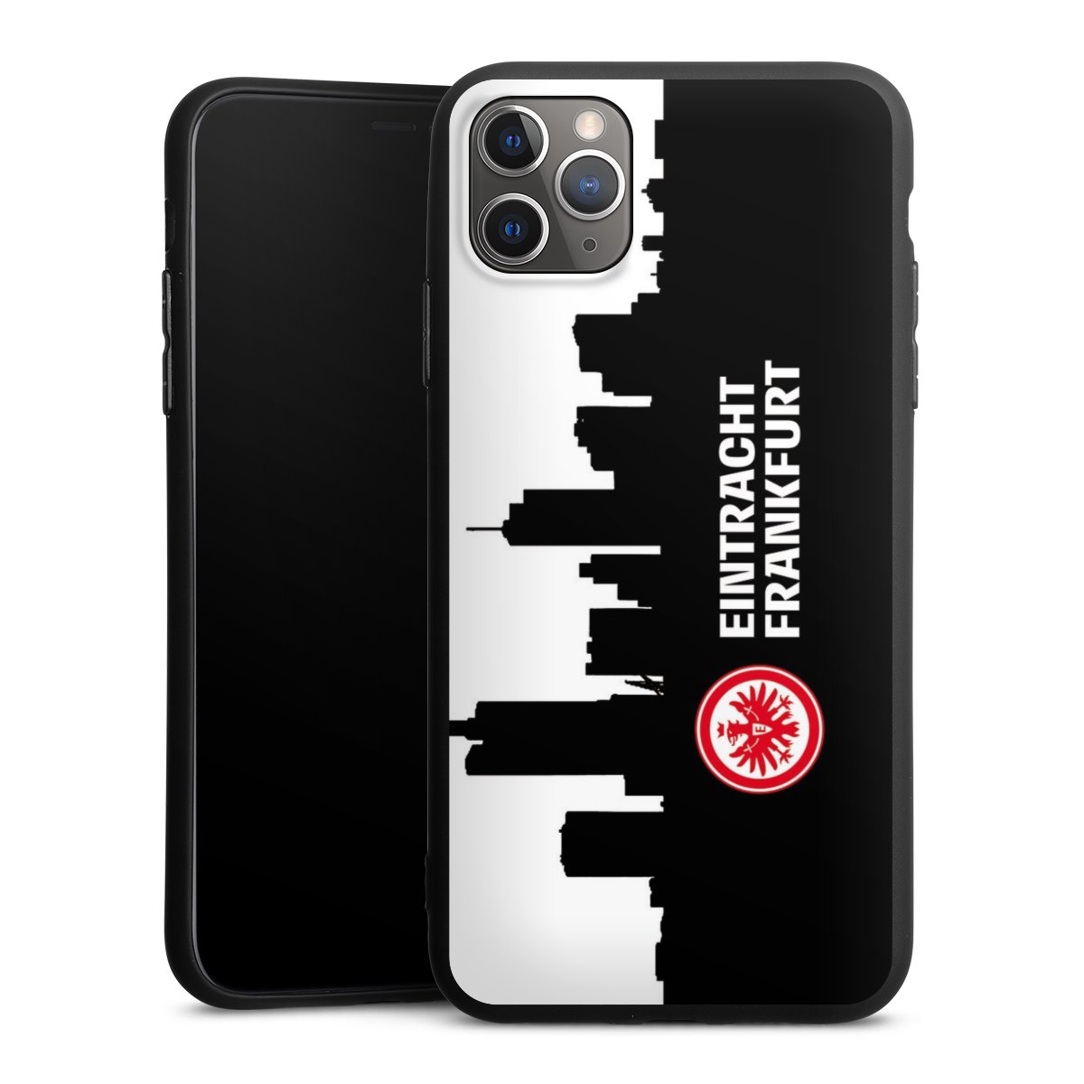 iPhone 11 Pro Max Handy Premium Silikon Hülle Handyhülle schwarz Case Sge Eintracht Frankfurt Official Licensed Product Silikon Premium Case