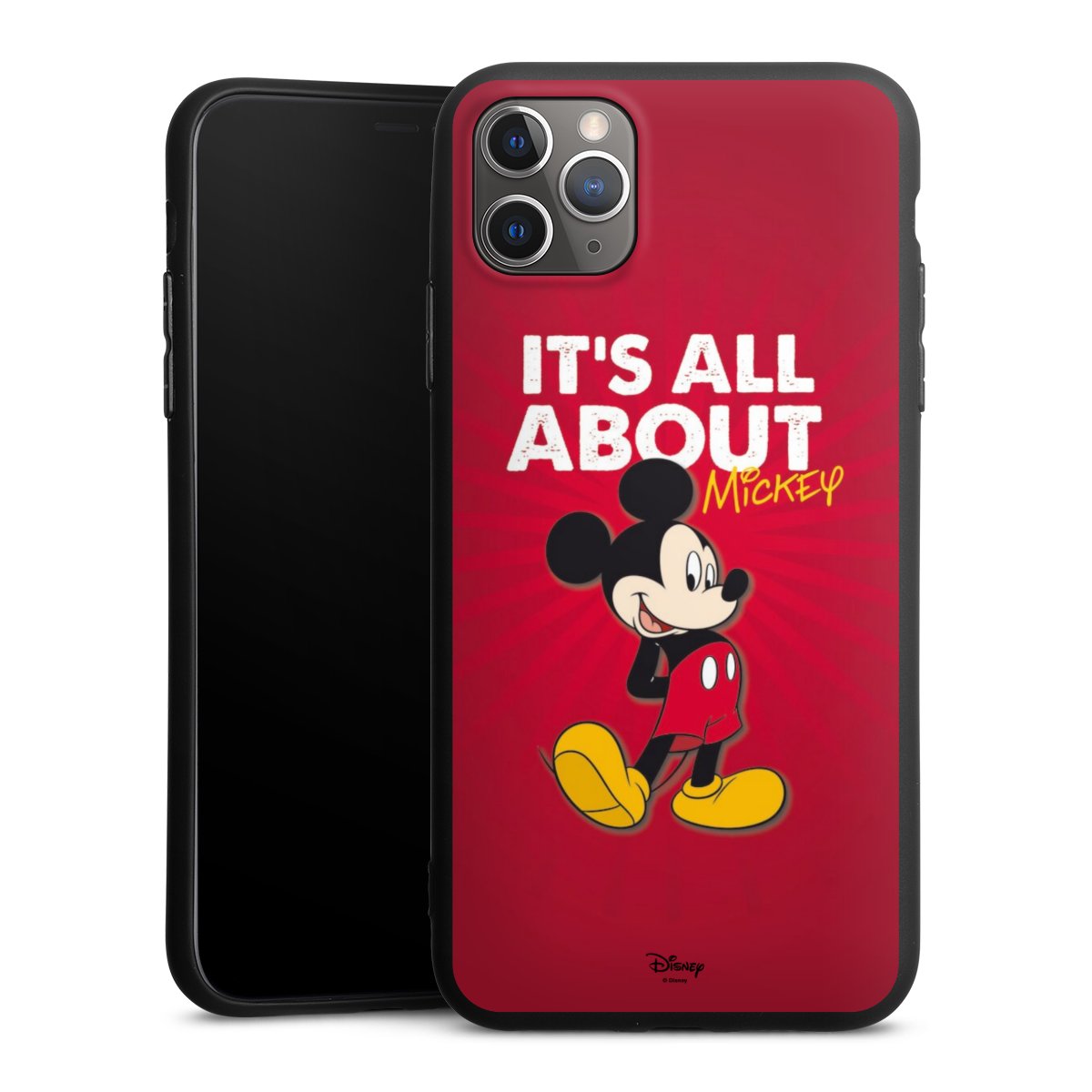 iPhone 11 Pro Max Handy Premium Silikon Hülle Handyhülle schwarz Case Mouse Disney Official Licensed Product Silikon Premium Case