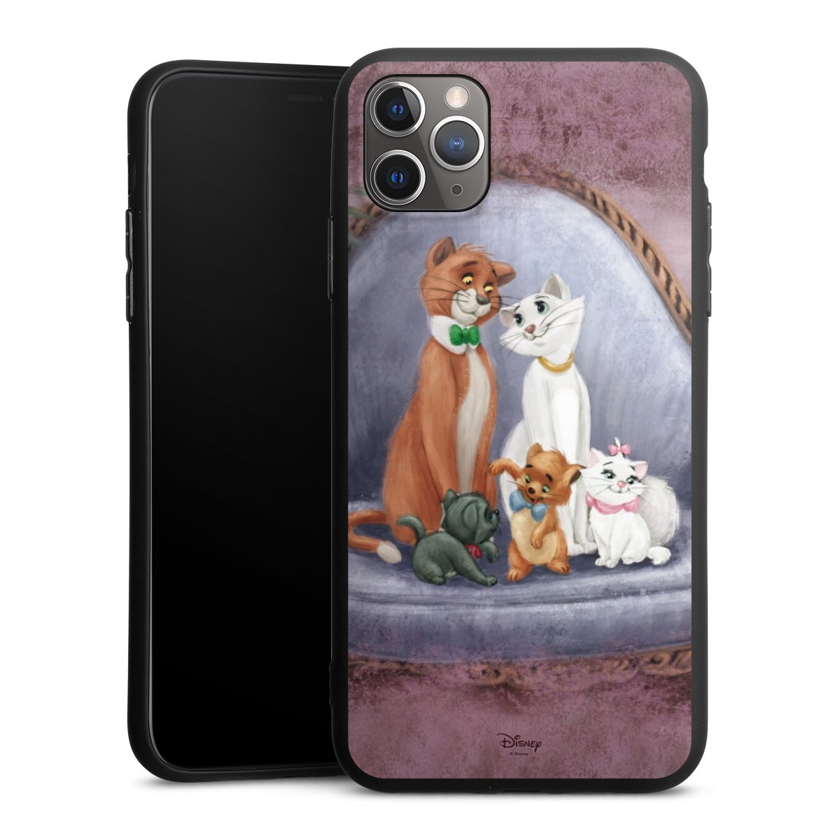 iPhone 11 Pro Max Handy Premium Silikon Hülle Handyhülle schwarz Case Official Licensed Product Disney Aristocats Silikon Premium Case