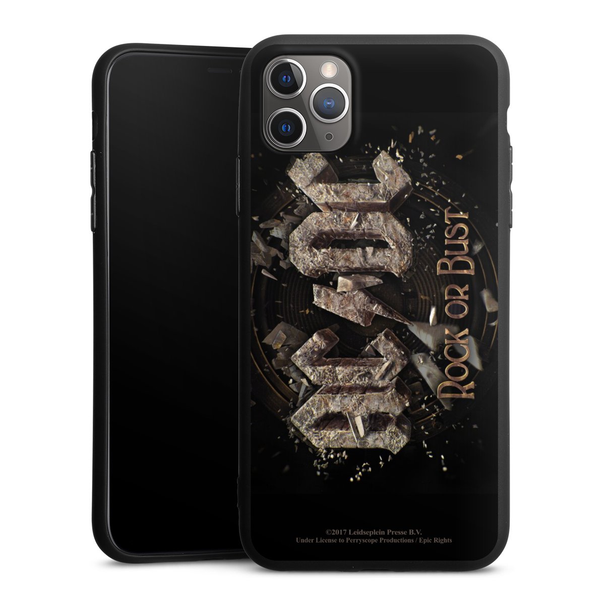 iPhone 11 Pro Max Handy Premium Silikon Hülle Handyhülle schwarz Case Acdc Official Licensed Product Rock Or Bust Silikon Premium Case