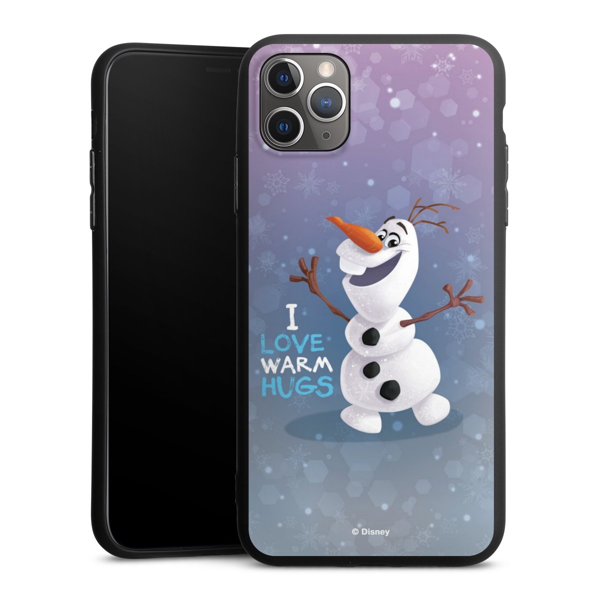 iPhone 11 Pro Max Handy Premium Silikon Hülle Handyhülle schwarz Case Frozen Frozen Olaf Official Licensed Product Silikon Premium Case