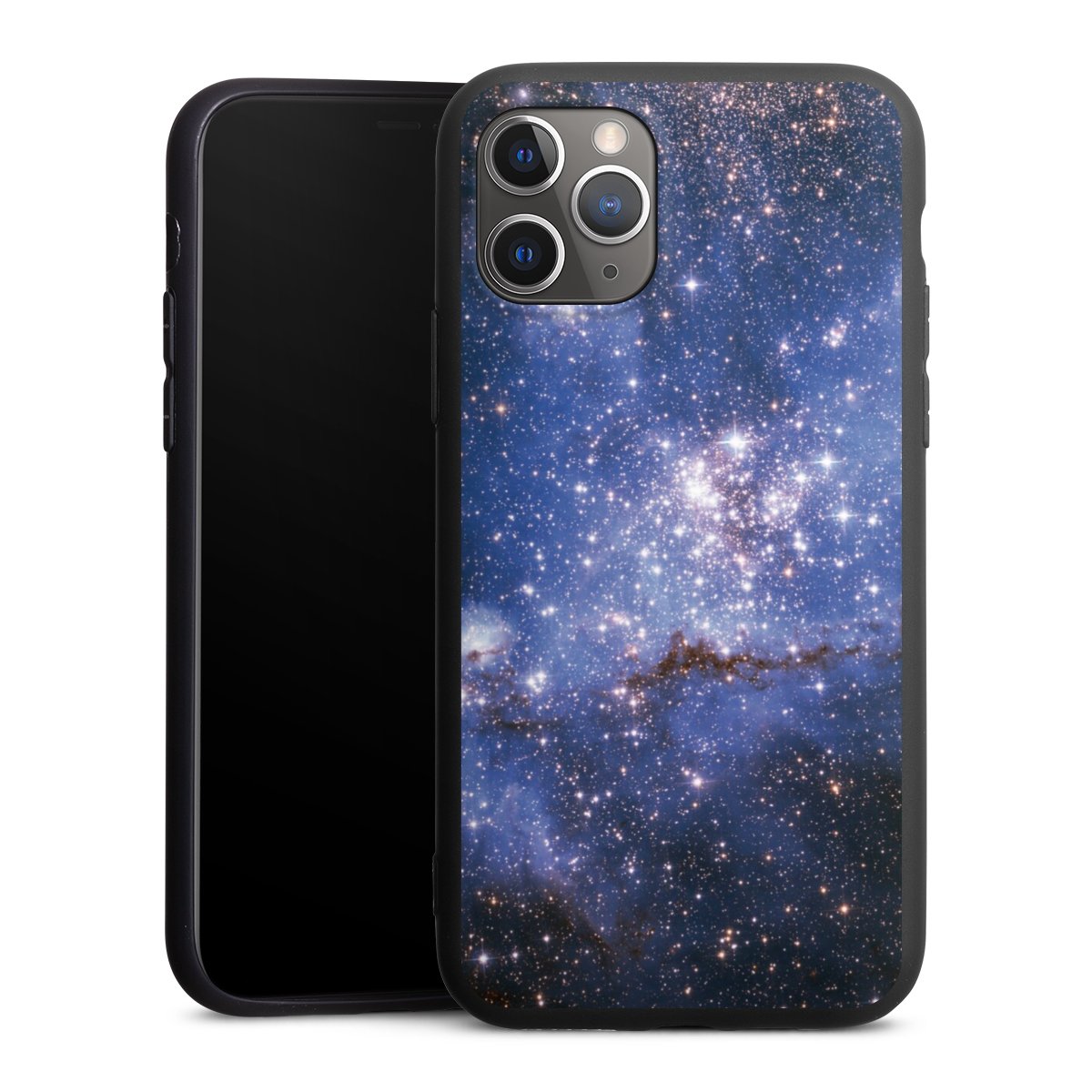 iPhone 11 Pro Handy Premium Silikon Hülle Handyhülle schwarz Case Weltall Galaxy Weltraum Silikon Premium Case