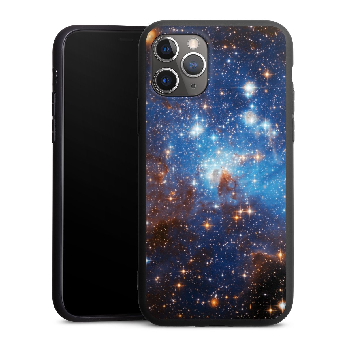 iPhone 11 Pro Handy Premium Silikon Hülle Handyhülle schwarz Case Star Weltall Galaxy Silikon Premium Case