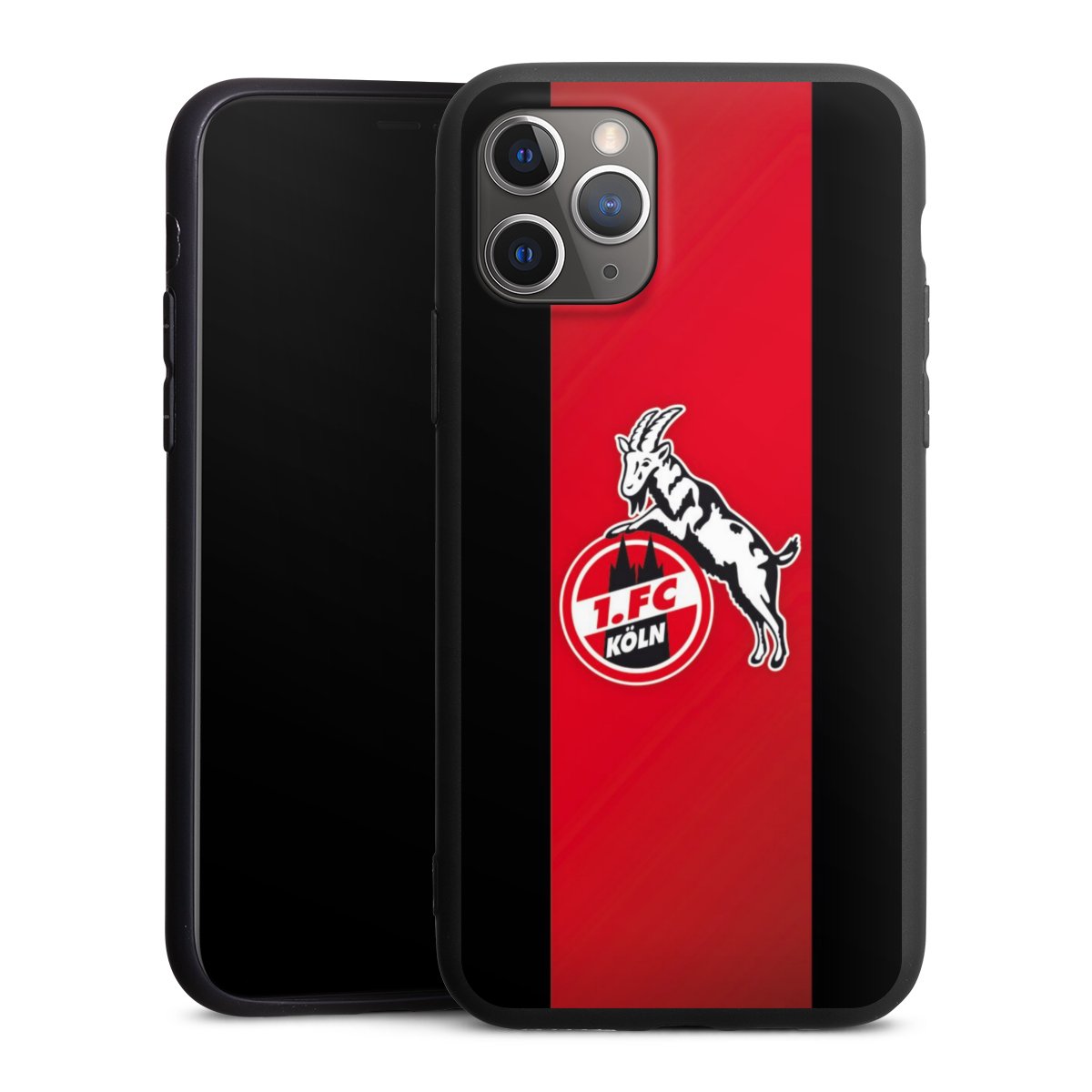 iPhone 11 Pro Handy Premium Silikon Hülle Handyhülle schwarz Case Official Licensed Product Billy Goat Hennes 1. Fc Köln Silikon Premium Case