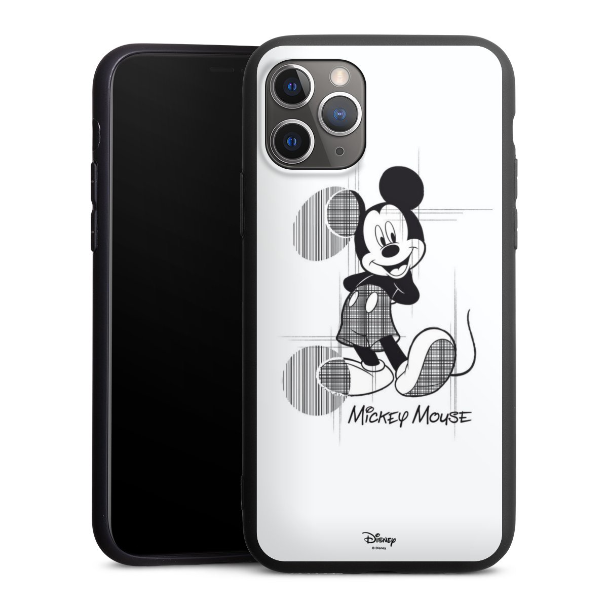 iPhone 11 Pro Handy Premium Silikon Hülle Handyhülle schwarz Case Disney Official Licensed Product Mickey Mouse Silikon Premium Case