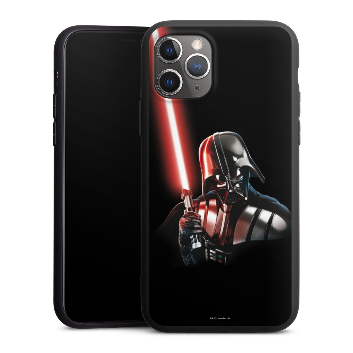 iPhone 11 Pro Handy Premium Silikon Hülle Handyhülle schwarz Case Star Wars Merchandise Darth Vader Silikon Premium Case