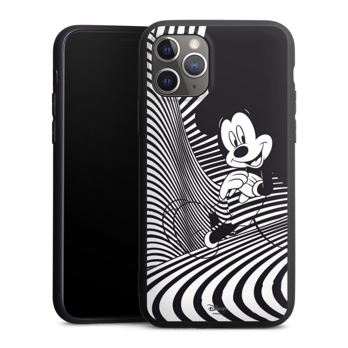 iPhone 11 Pro Handy Premium Silikon Hülle Handyhülle schwarz Case Disney Official Licensed Product Mickey Mouse Silikon Premium Case