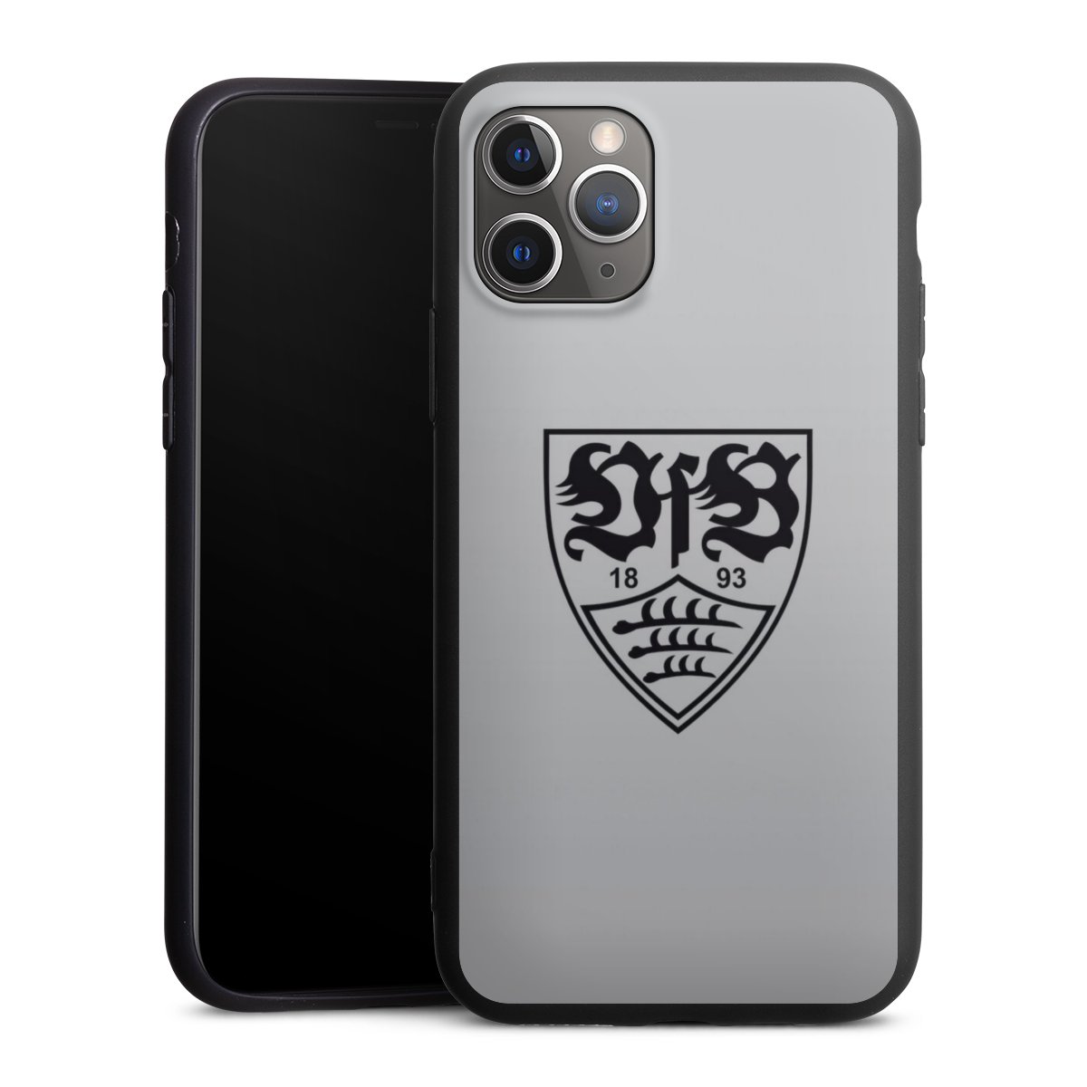 iPhone 11 Pro Handy Premium Silikon Hülle Handyhülle schwarz Case Logo Vfb Stuttgart Official Licensed Product Silikon Premium Case