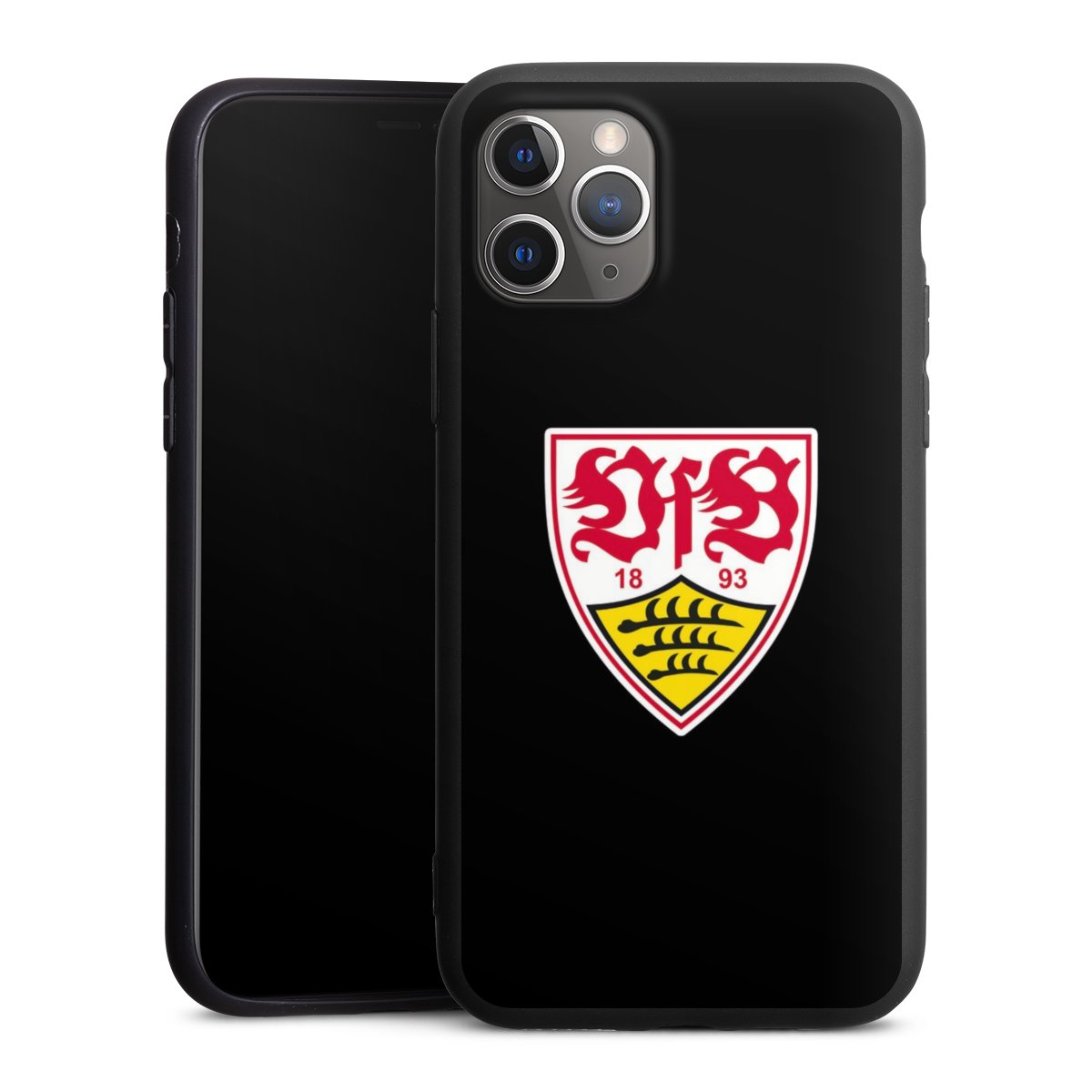 iPhone 11 Pro Handy Premium Silikon Hülle Handyhülle schwarz Case Vfb Stuttgart Official Licensed Product Coat Of Arms Silikon Premium Case