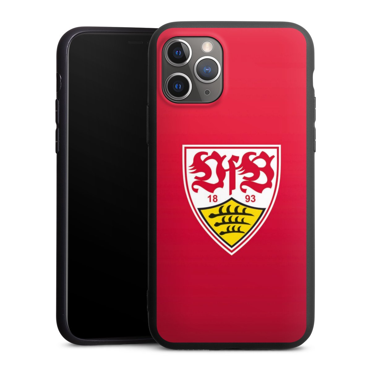 iPhone 11 Pro Handy Premium Silikon Hülle Handyhülle schwarz Case Official Licensed Product Vfb Stuttgart Silikon Premium Case