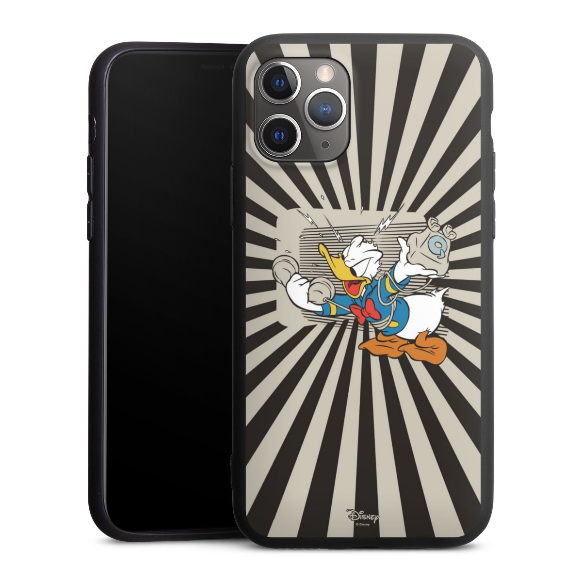 iPhone 11 Pro Handy Premium Silikon Hülle Handyhülle schwarz Case Donald Duck Disney Official Licensed Product Silikon Premium Case