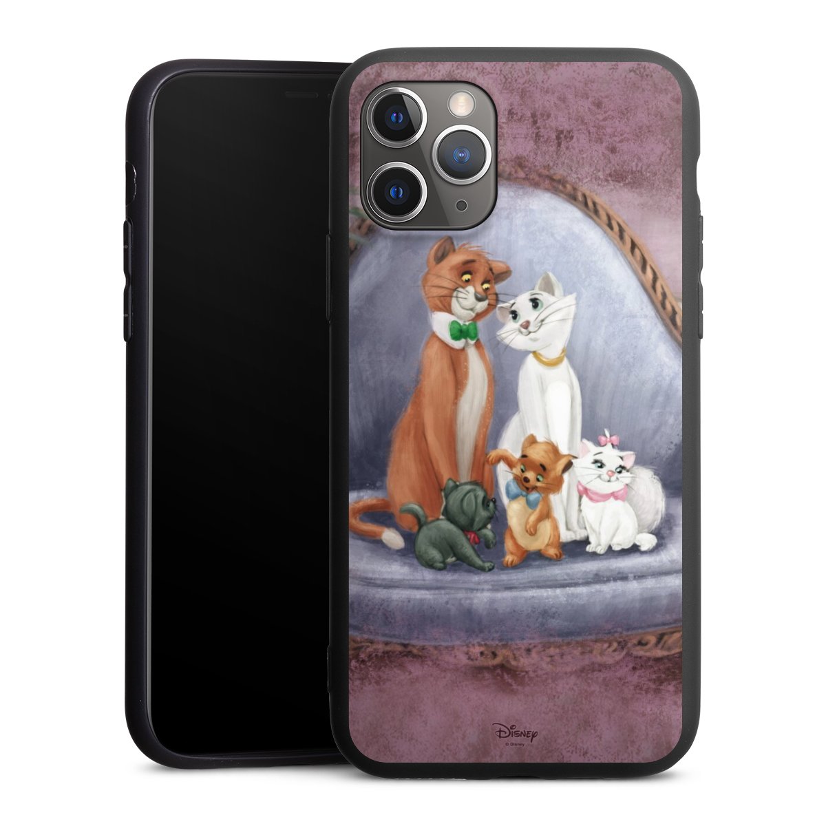 iPhone 11 Pro Handy Premium Silikon Hülle Handyhülle schwarz Case Official Licensed Product Disney Aristocats Silikon Premium Case