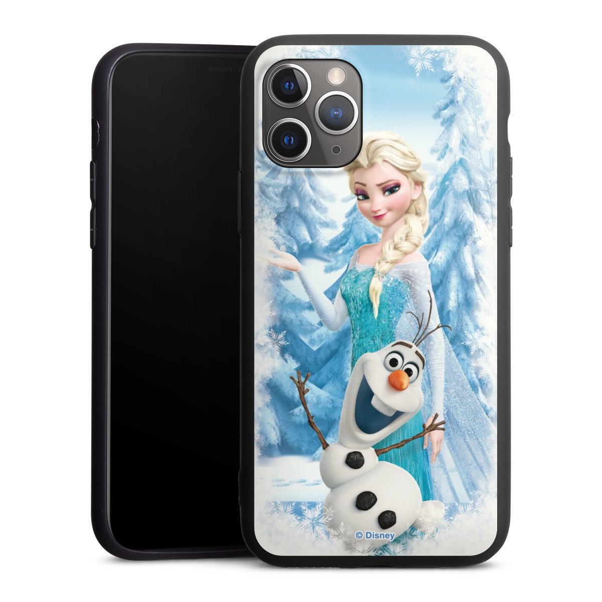 iPhone 11 Pro Handy Premium Silikon Hülle Handyhülle schwarz Case Official Licensed Product Frozen Elsa Disney Silikon Premium Case