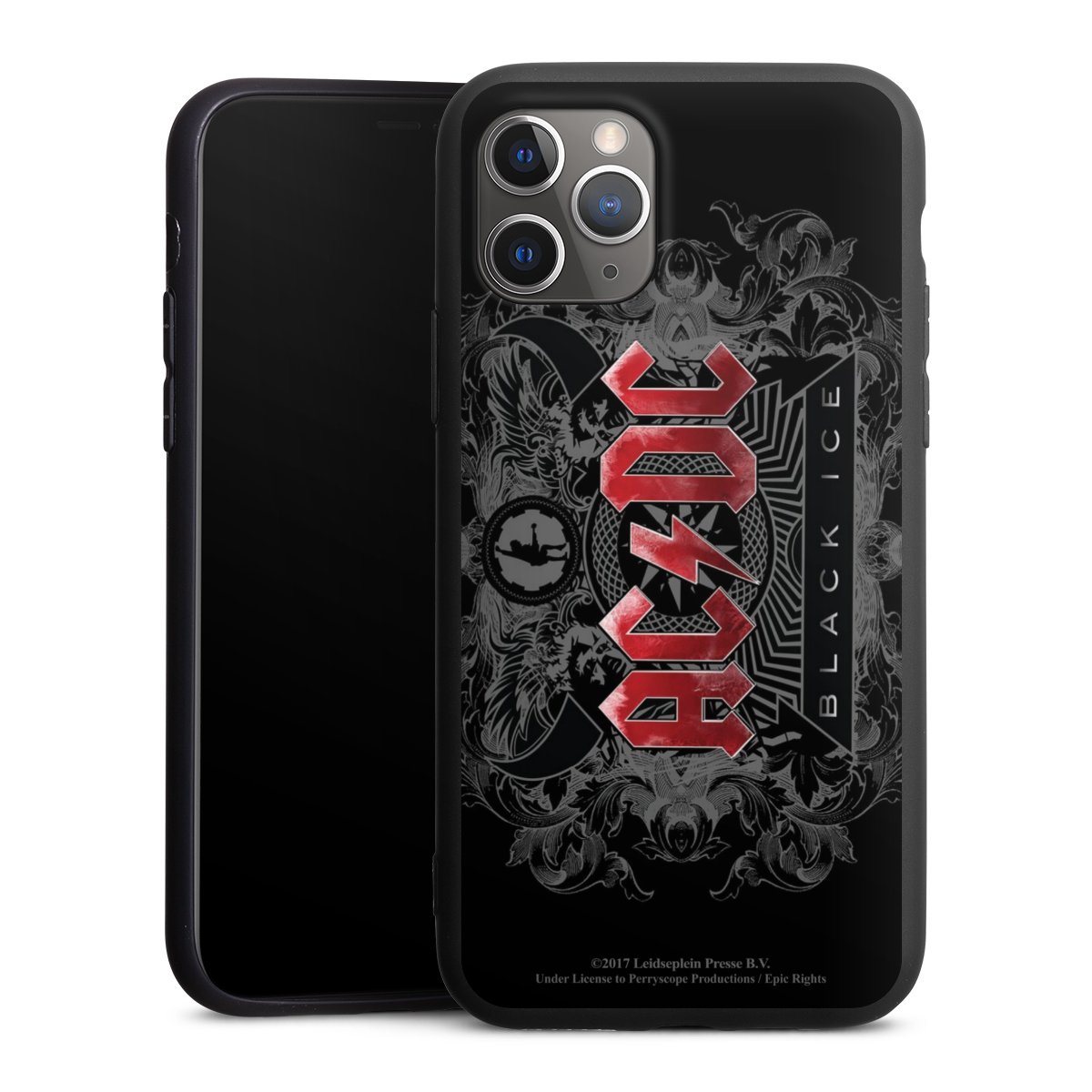 iPhone 11 Pro Handy Premium Silikon Hülle Handyhülle schwarz Case Merchandise Black Ice Acdc Silikon Premium Case