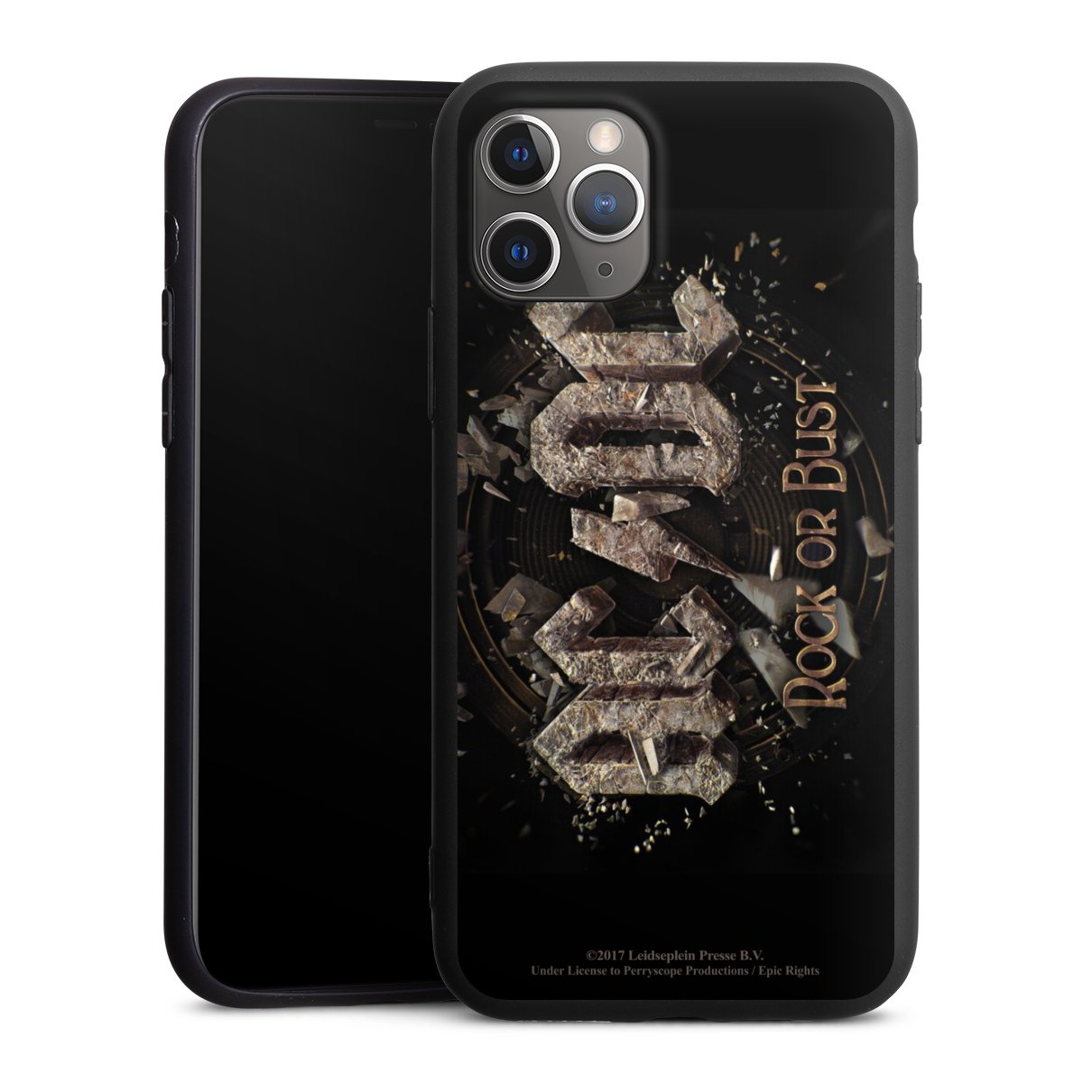 iPhone 11 Pro Handy Premium Silikon Hülle Handyhülle schwarz Case Acdc Official Licensed Product Rock Or Bust Silikon Premium Case