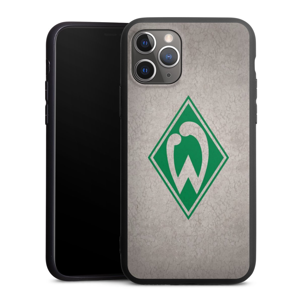 iPhone 11 Pro Handy Premium Silikon Hülle Handyhülle schwarz Case Sv Werder Bremen Concrete Official Licensed Product Silikon Premium Case