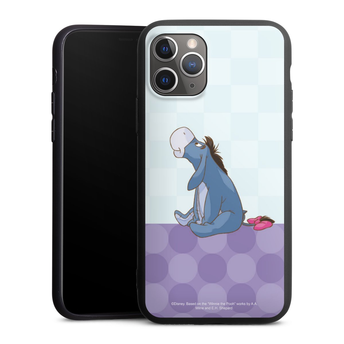 iPhone 11 Pro Handy Premium Silikon Hülle Handyhülle schwarz Case Disney Donkey Winnie The Pooh Silikon Premium Case