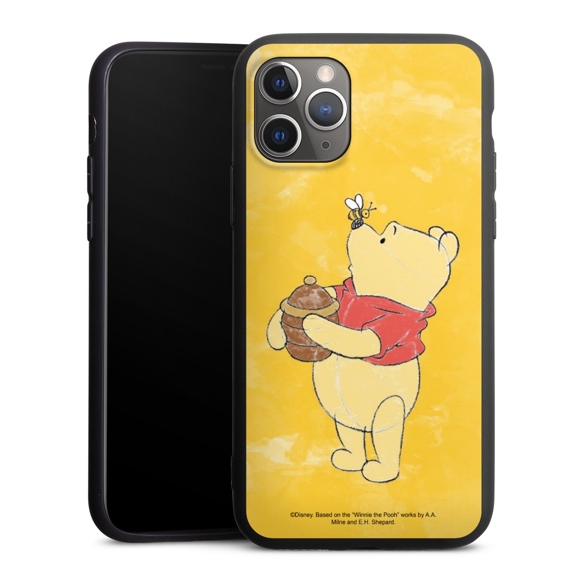 iPhone 11 Pro Handy Premium Silikon Hülle Handyhülle schwarz Case Official Licensed Product Winnie The Pooh Disney Silikon Premium Case