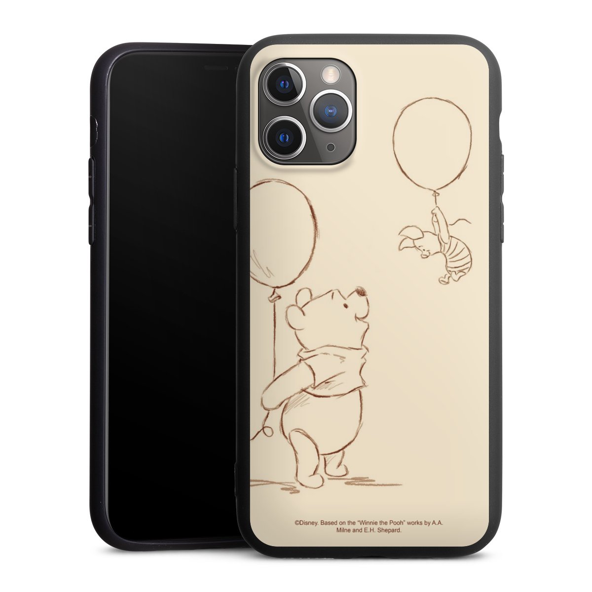 iPhone 11 Pro Handy Premium Silikon Hülle Handyhülle schwarz Case Official Licensed Product Winnie The Pooh Disney Silikon Premium Case