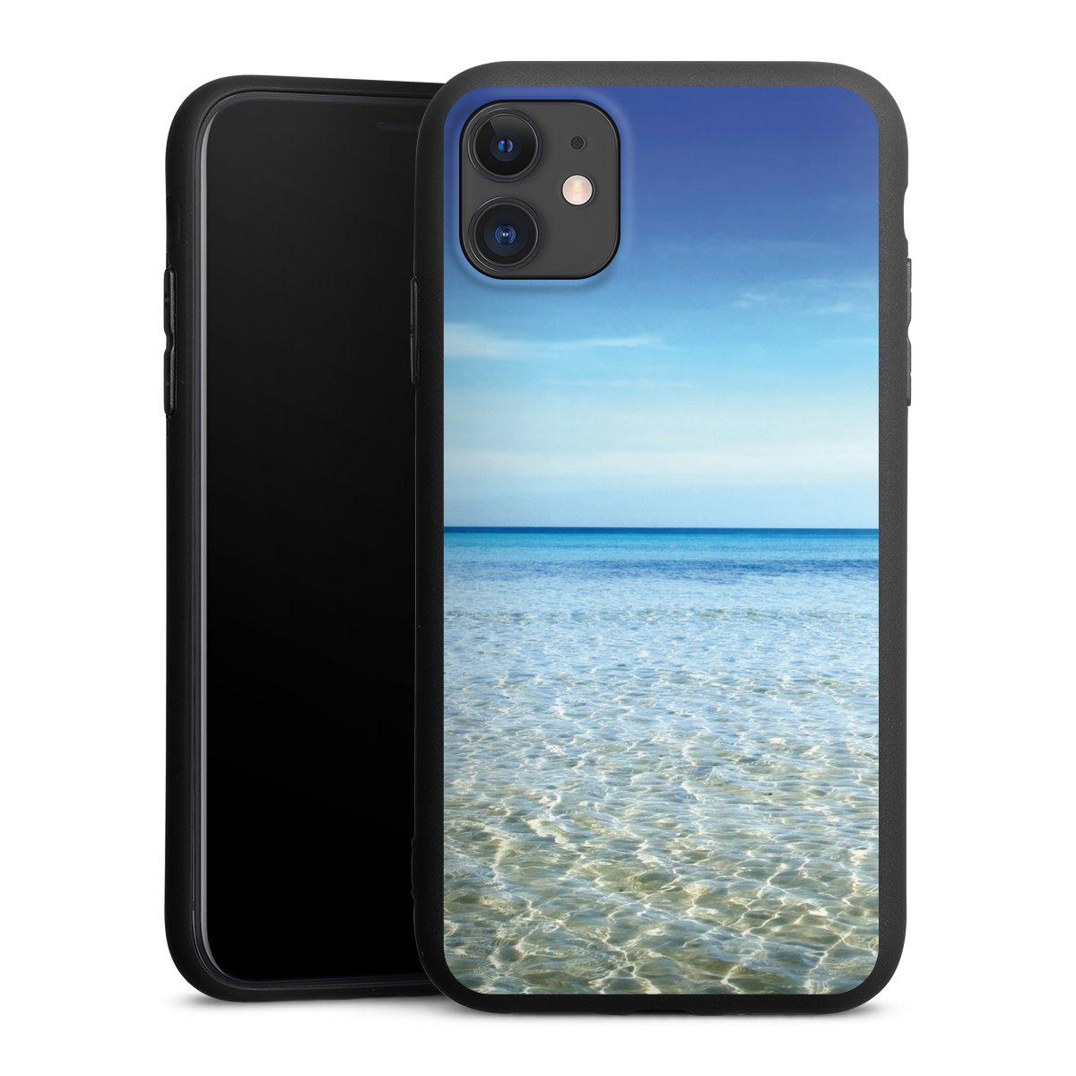 iPhone 11 Handy Premium Silikon Hülle Handyhülle schwarz Case Urlaub Sky Ocean Silikon Premium Case