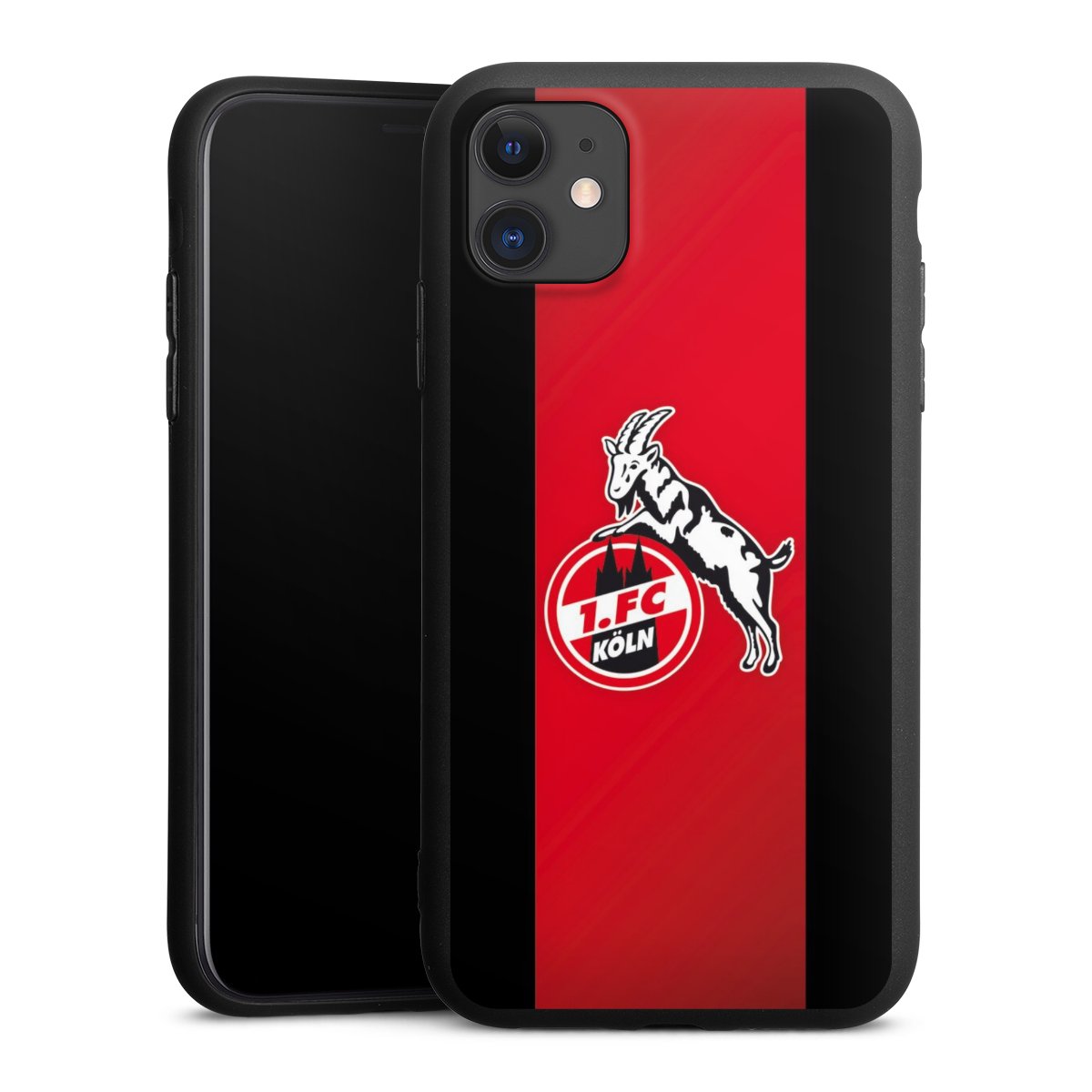 iPhone 11 Handy Premium Silikon Hülle Handyhülle schwarz Case Official Licensed Product Billy Goat Hennes 1. Fc Köln Silikon Premium Case