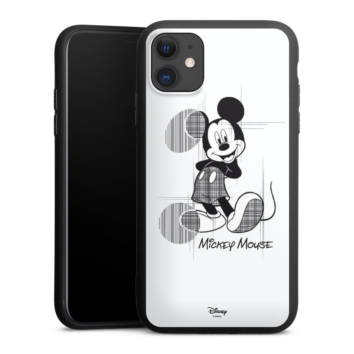 iPhone 11 Handy Premium Silikon Hülle Handyhülle schwarz Case Disney Official Licensed Product Mickey Mouse Silikon Premium Case