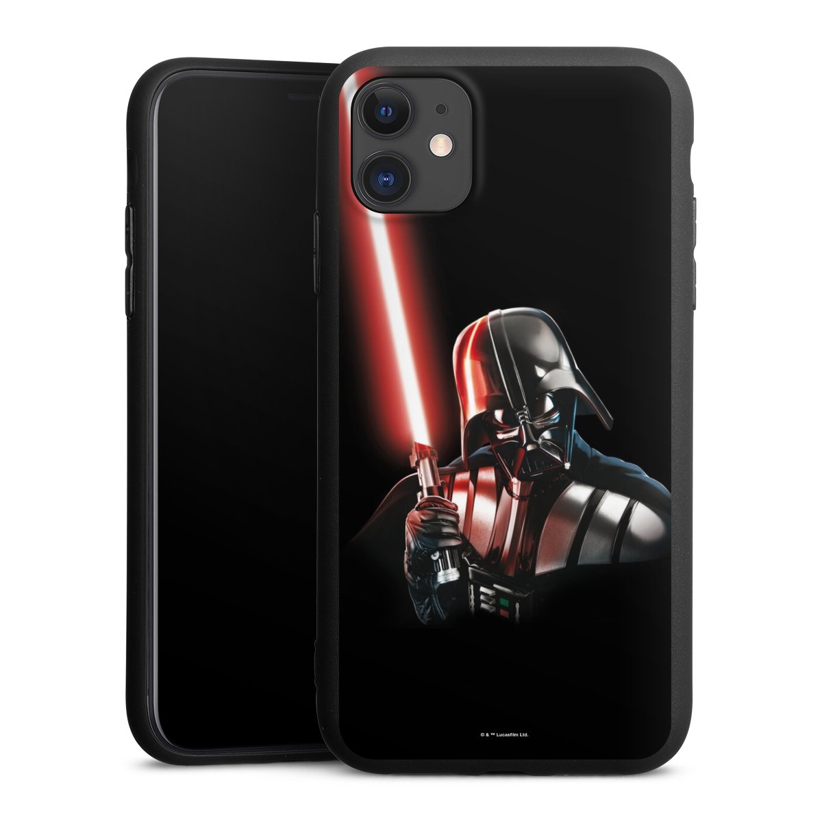 iPhone 11 Handy Premium Silikon Hülle Handyhülle schwarz Case Star Wars Merchandise Darth Vader Silikon Premium Case