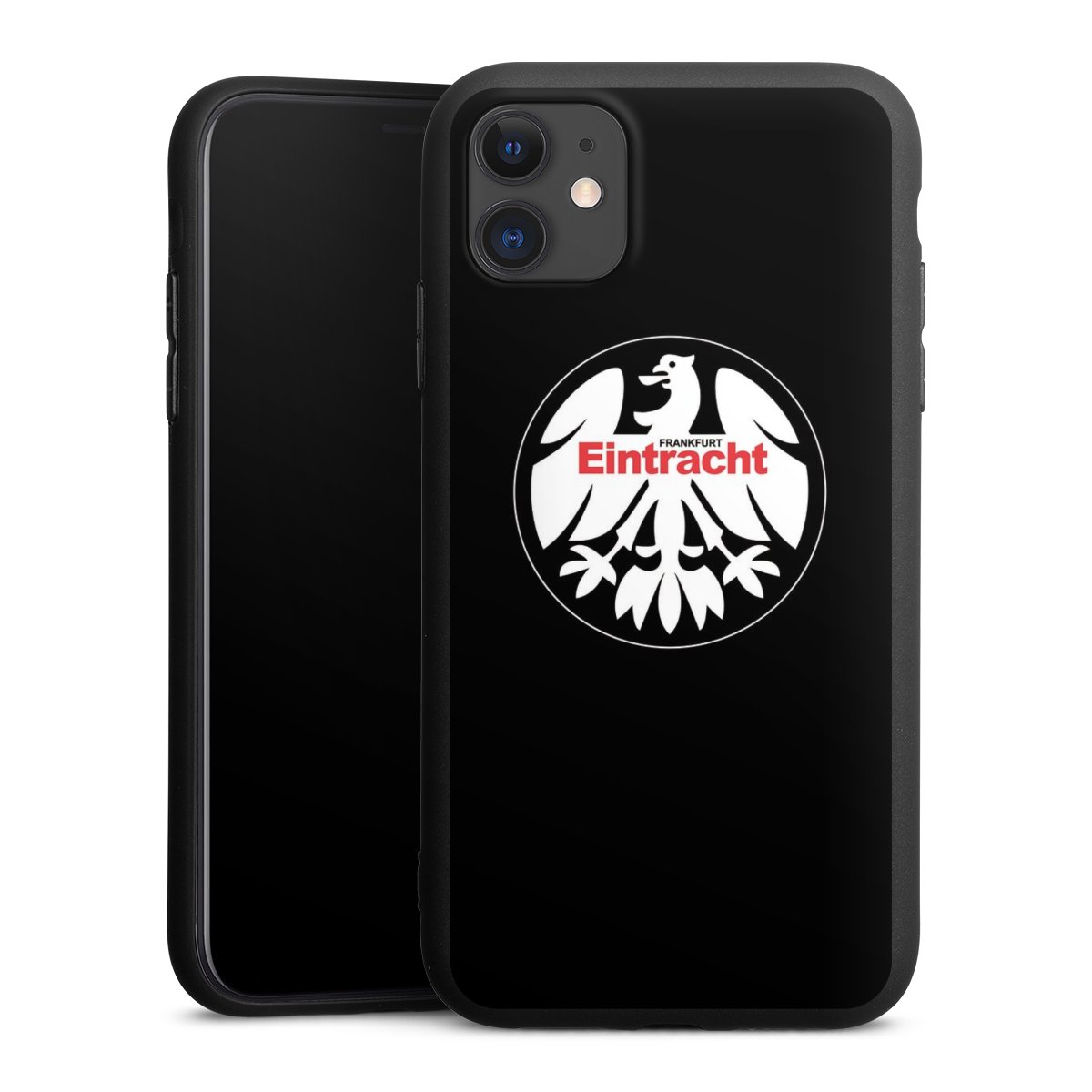 iPhone 11 Handy Premium Silikon Hülle Handyhülle schwarz Case Official Licensed Product Eintracht Frankfurt Sge Silikon Premium Case