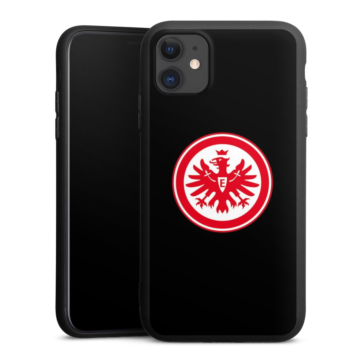 iPhone 11 Handy Premium Silikon Hülle Handyhülle schwarz Case Eintracht Frankfurt Sge Eagle Silikon Premium Case