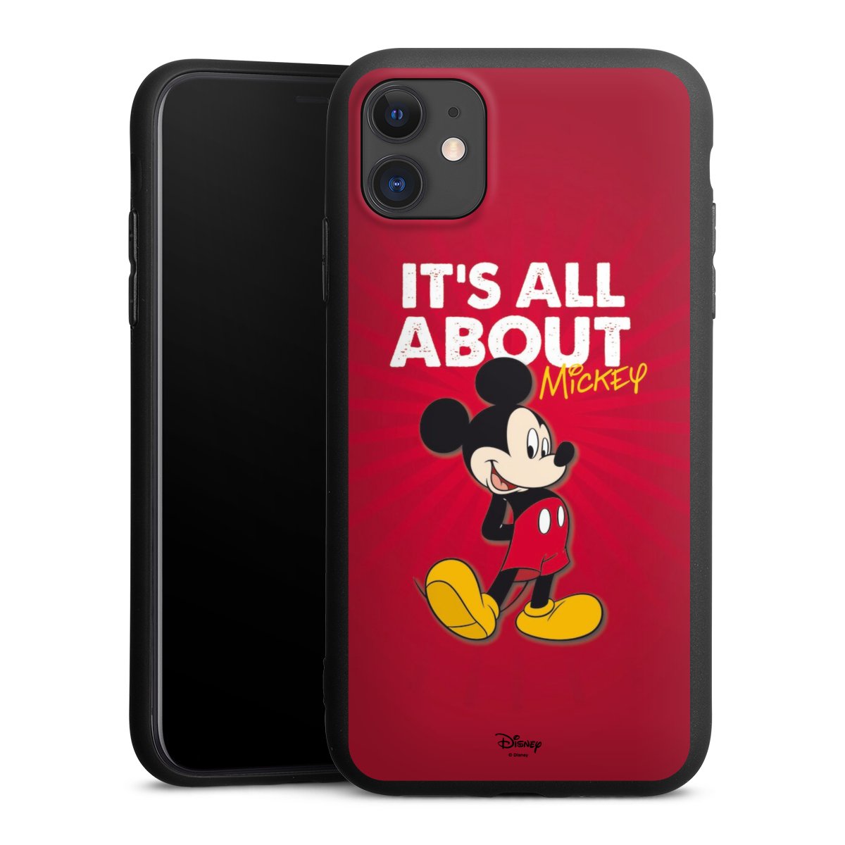 iPhone 11 Handy Premium Silikon Hülle Handyhülle schwarz Case Mouse Disney Official Licensed Product Silikon Premium Case