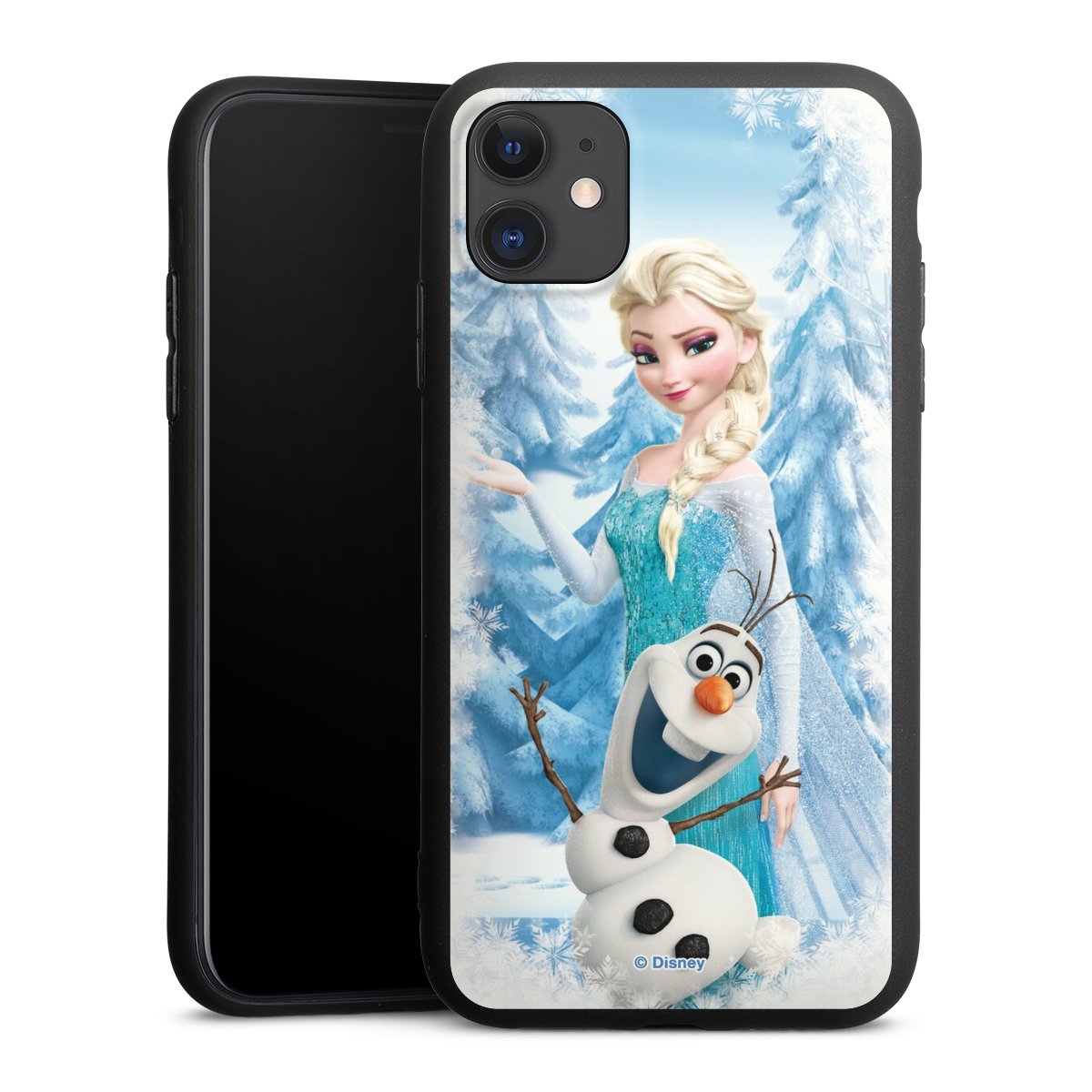 iPhone 11 Handy Premium Silikon Hülle Handyhülle schwarz Case Official Licensed Product Frozen Elsa Disney Silikon Premium Case