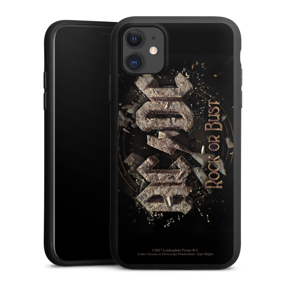 iPhone 11 Handy Premium Silikon Hülle Handyhülle schwarz Case Acdc Official Licensed Product Rock Or Bust Silikon Premium Case