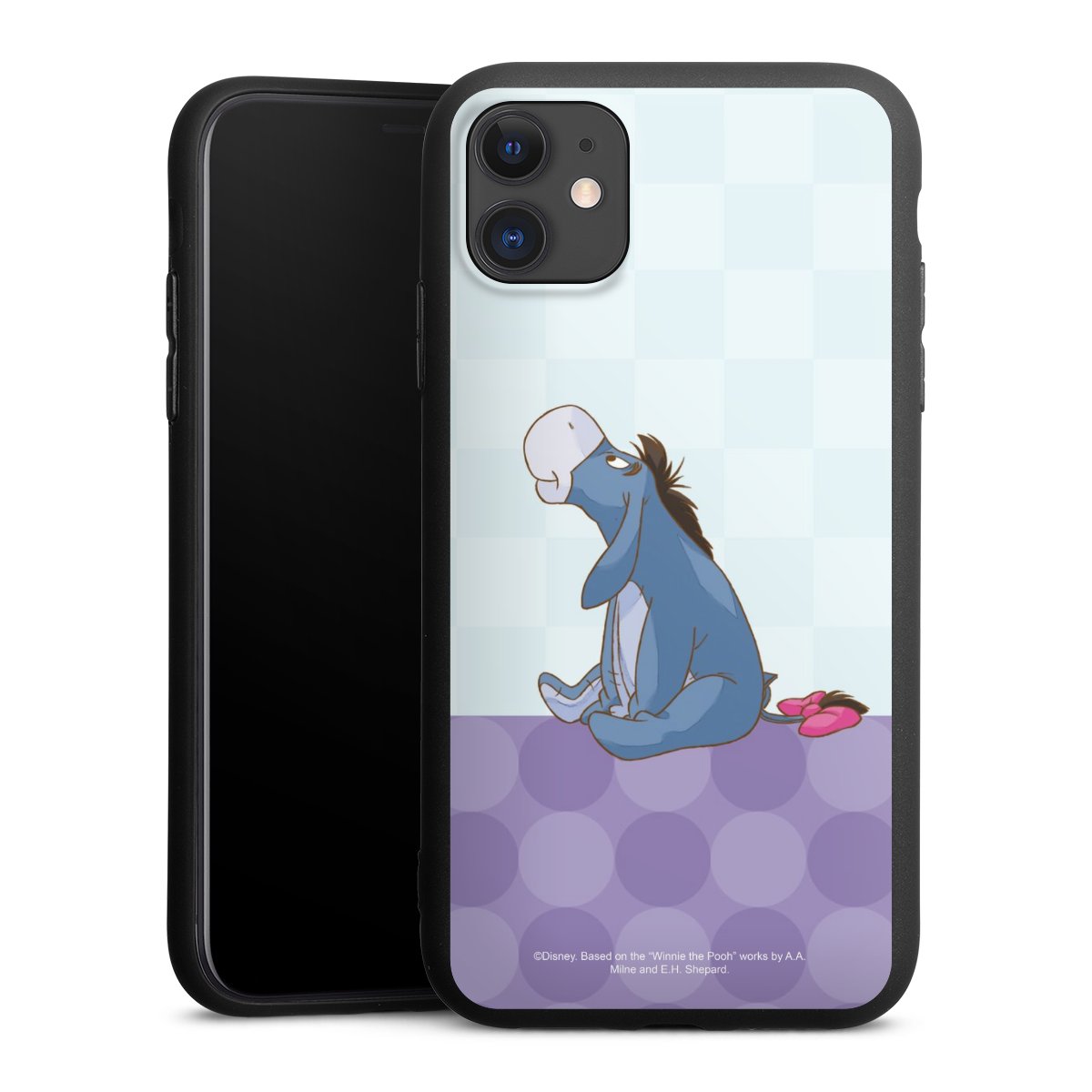 iPhone 11 Handy Premium Silikon Hülle Handyhülle schwarz Case Disney Donkey Winnie The Pooh Silikon Premium Case