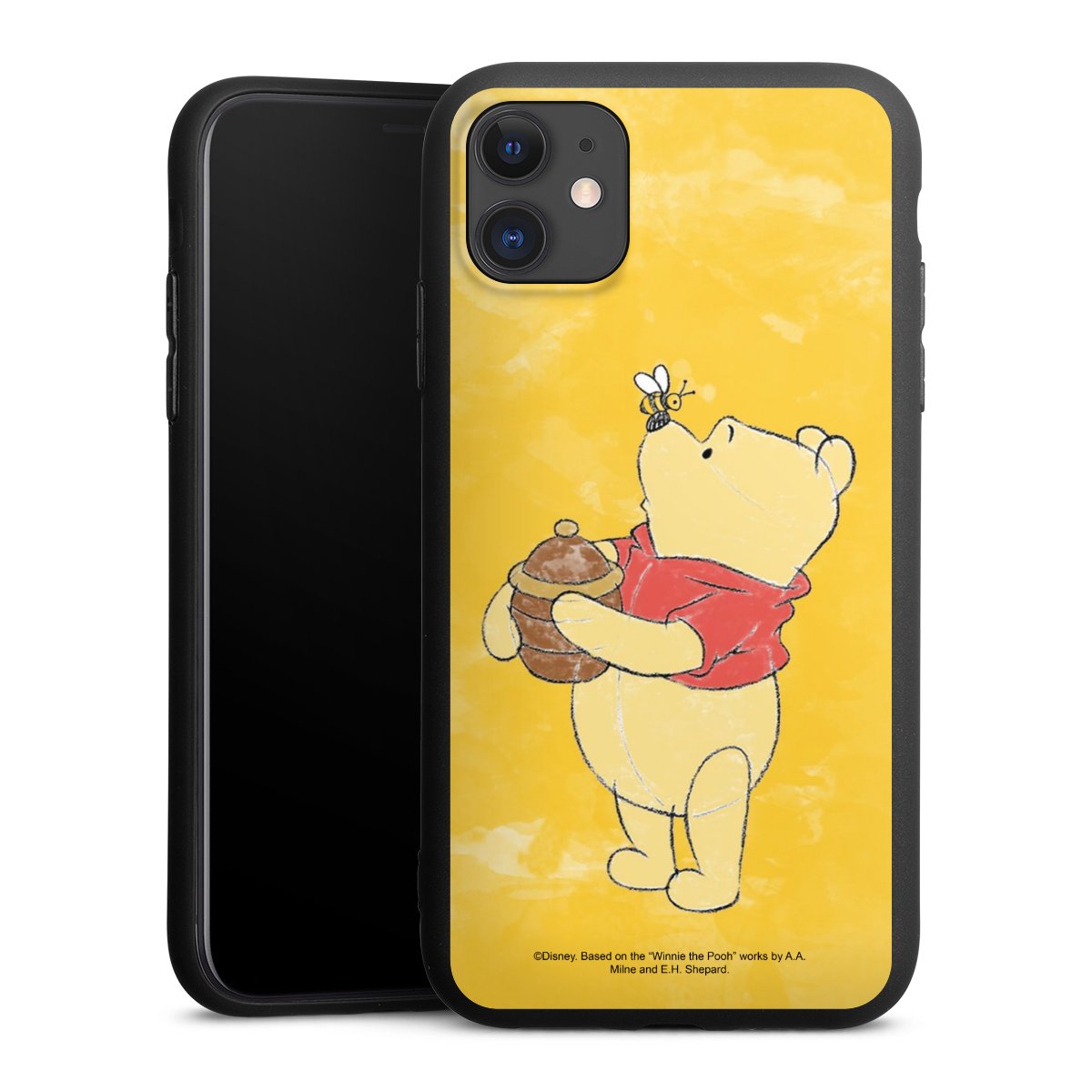 iPhone 11 Handy Premium Silikon Hülle Handyhülle schwarz Case Official Licensed Product Winnie The Pooh Disney Silikon Premium Case