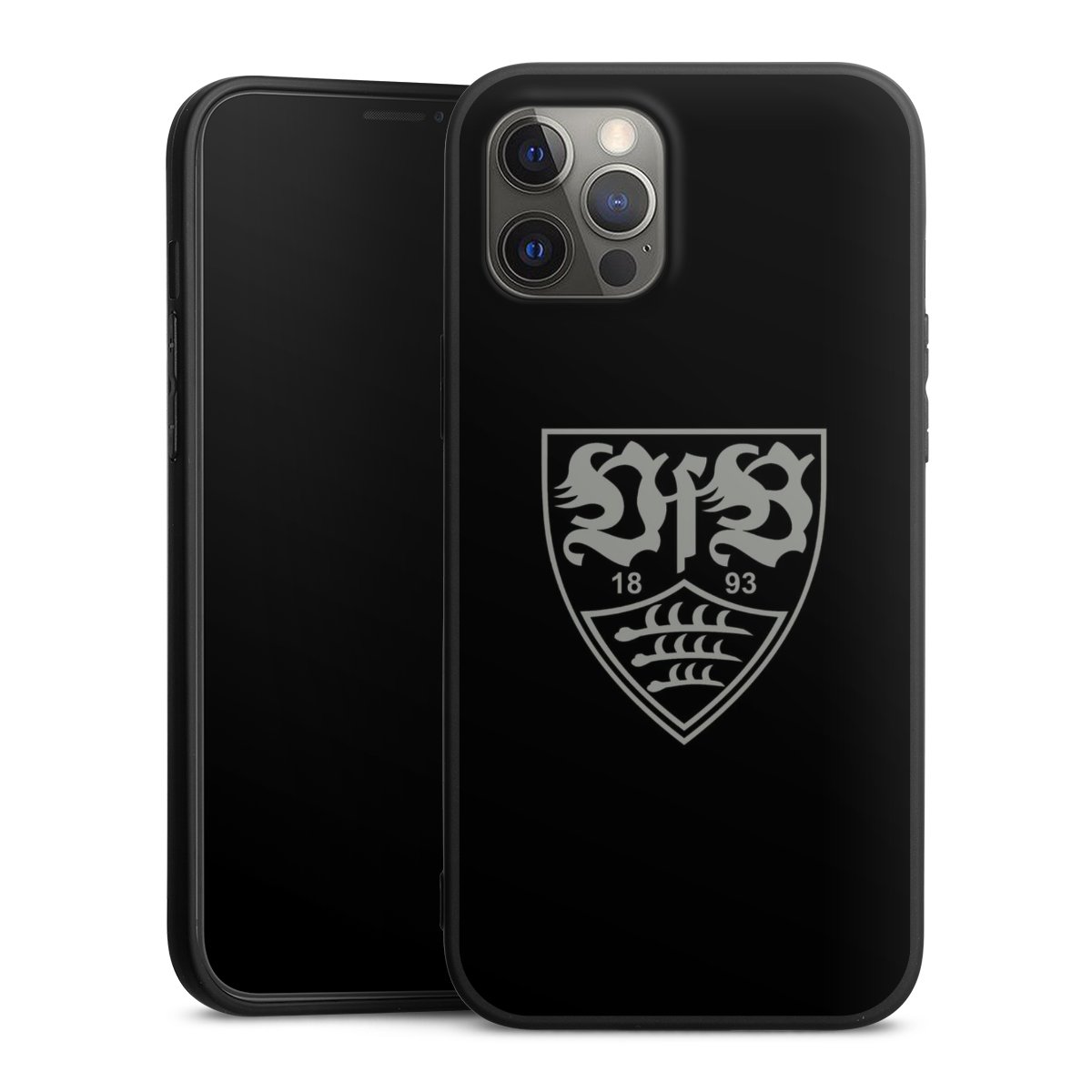 iPhone 12 Pro Max Handy Premium Silikon Hülle Handyhülle schwarz Case Official Licensed Product Vfb Stuttgart Silikon Premium Case