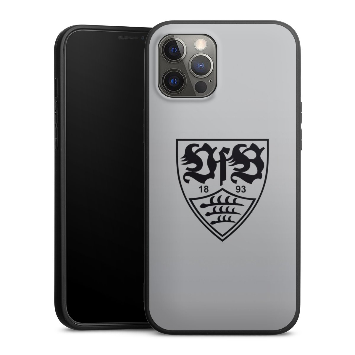 iPhone 12 Pro Max Handy Premium Silikon Hülle Handyhülle schwarz Case Logo Vfb Stuttgart Official Licensed Product Silikon Premium Case