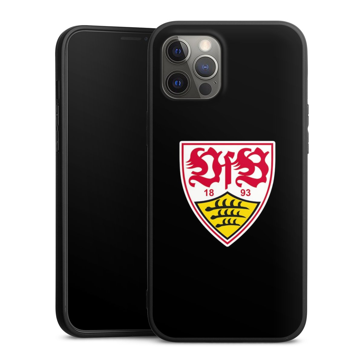 iPhone 12 Pro Max Handy Premium Silikon Hülle Handyhülle schwarz Case Vfb Stuttgart Official Licensed Product Coat Of Arms Silikon Premium Case