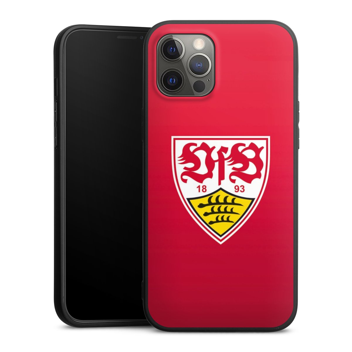 iPhone 12 Pro Max Handy Premium Silikon Hülle Handyhülle schwarz Case Official Licensed Product Vfb Stuttgart Silikon Premium Case