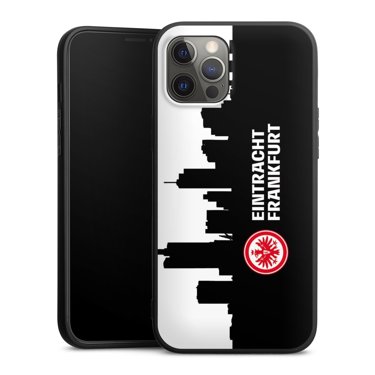 iPhone 12 Pro Max Handy Premium Silikon Hülle Handyhülle schwarz Case Sge Eintracht Frankfurt Official Licensed Product Silikon Premium Case