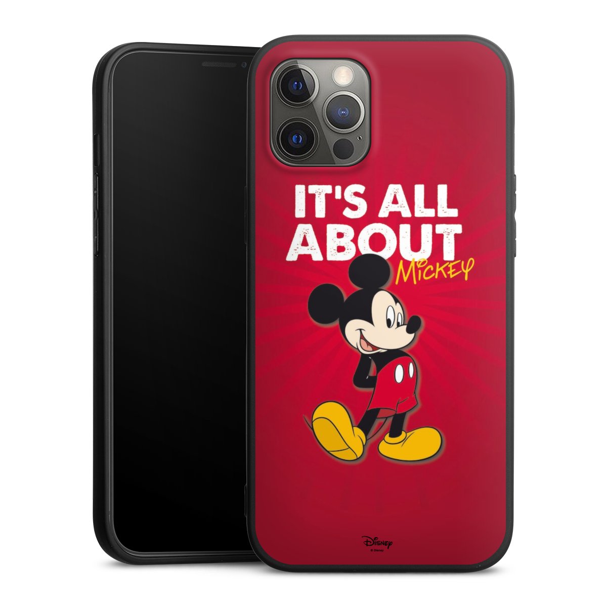 iPhone 12 Pro Max Handy Premium Silikon Hülle Handyhülle schwarz Case Mouse Disney Official Licensed Product Silikon Premium Case