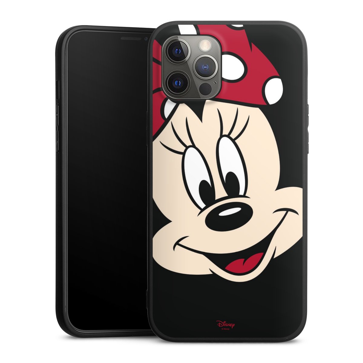 iPhone 12 Pro Max Handy Premium Silikon Hülle Handyhülle schwarz Case Minnie Mouse Official Licensed Product Disney Silikon Premium Case