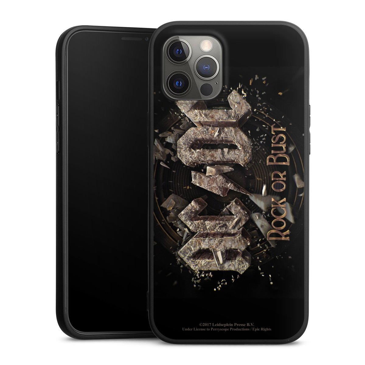 iPhone 12 Pro Max Handy Premium Silikon Hülle Handyhülle schwarz Case Acdc Official Licensed Product Rock Or Bust Silikon Premium Case